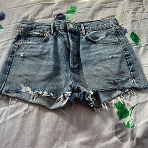 NEVER WORN- Agolde Cut off Jean shorts